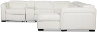 Melody White Storage Small Dual Power Right Chaise Sectional