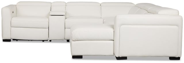 Melody White Storage Small Dual Power Right Chaise Sectional