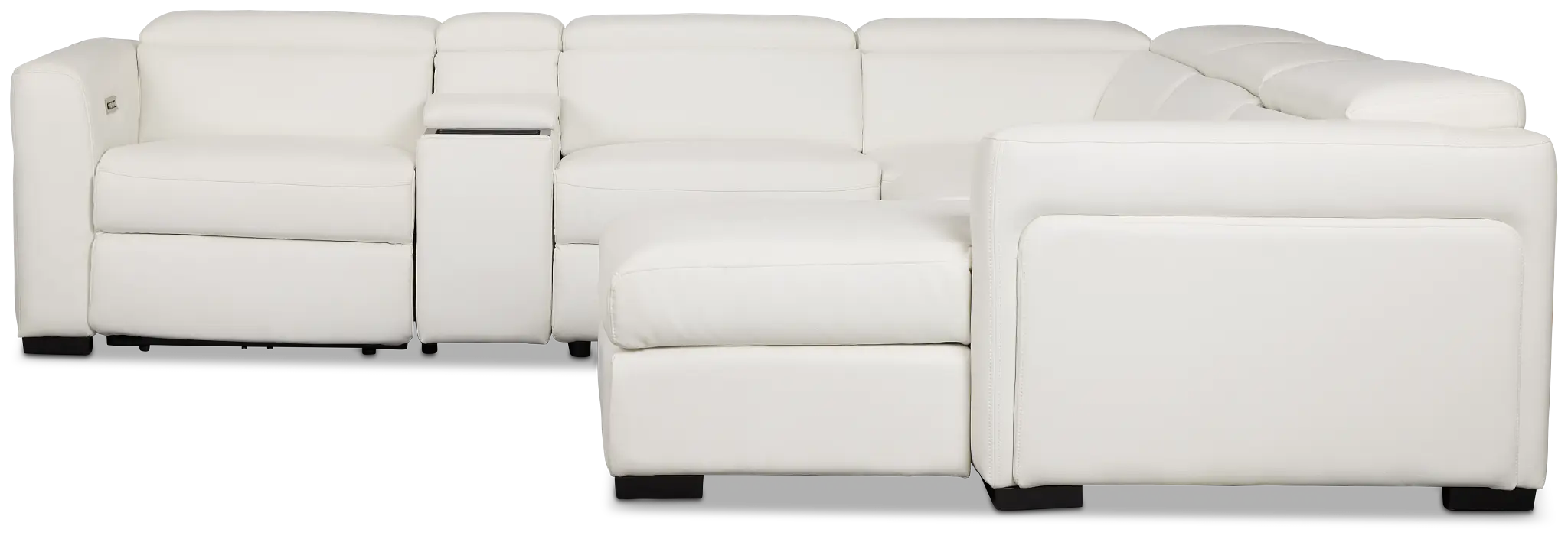 Melody White Storage Small Dual Power Right Chaise Sectional Melody White Storage Small Dual Power Right Chaise Sectional