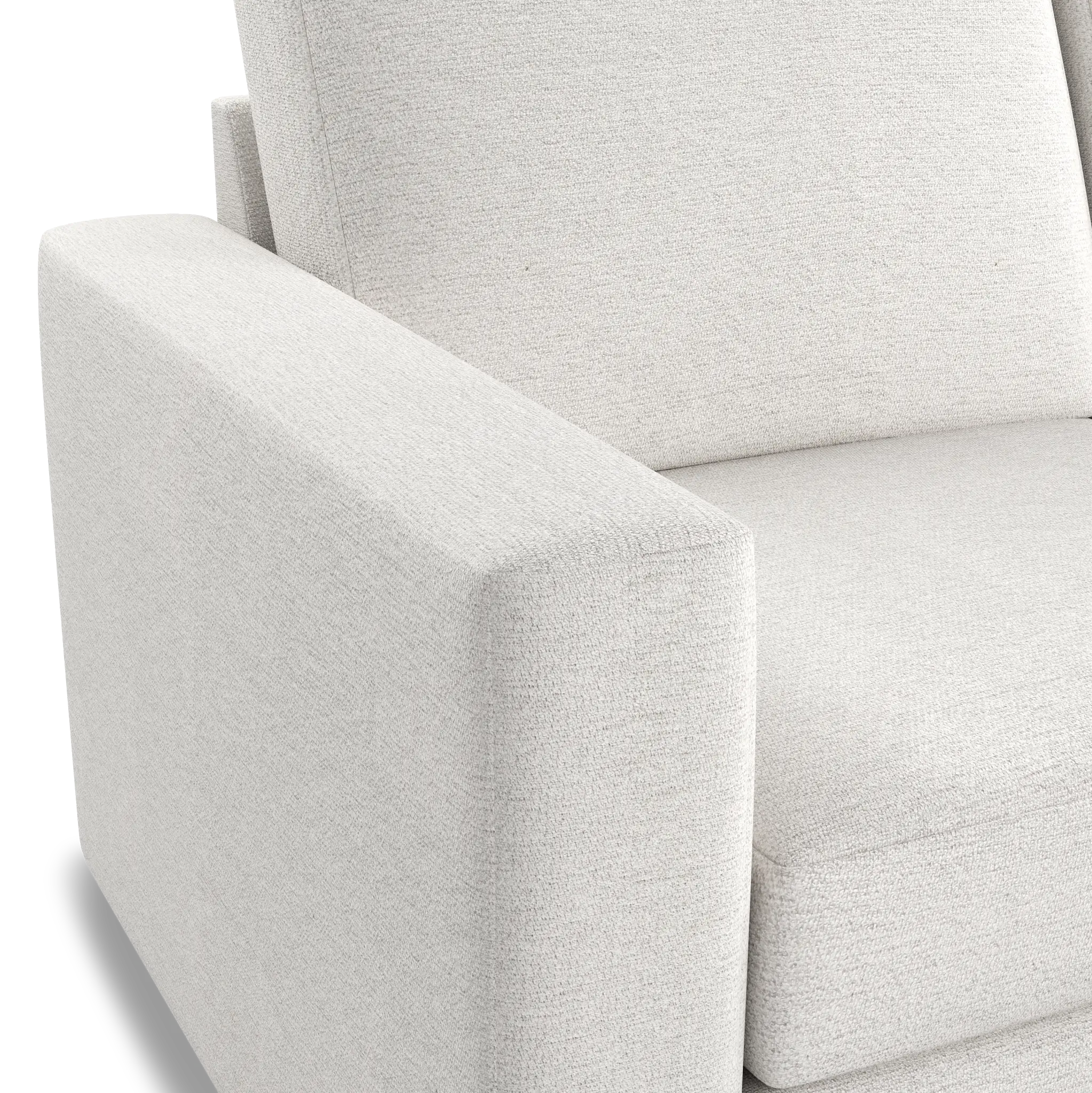 Citymod White Fabric Small Right Chaise Sectional Citymod White Fabric Small Right Chaise Sectional