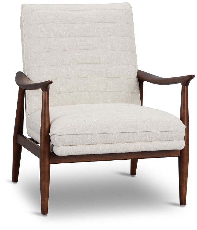 Leith Light Beige Fabric Accent Chair
