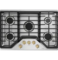 Cafe 1 Series Brass 5 Piece Gas Knobs