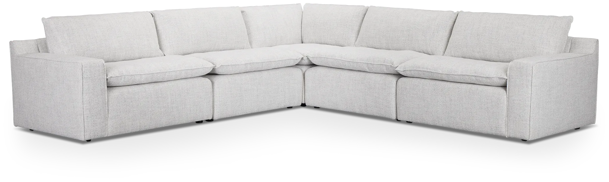 Aurora Light Gray Micro Small Two-arm Sectional
