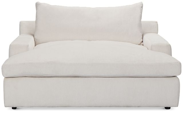 Stella Ivory Fabric Chaise