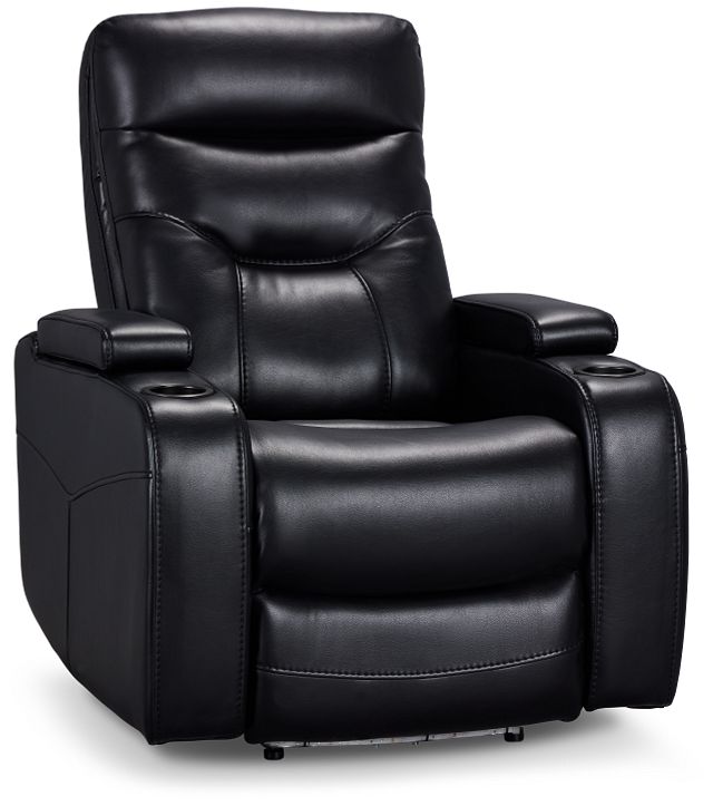 Slater2 Black Micro Power Recliner With Power Headrest
