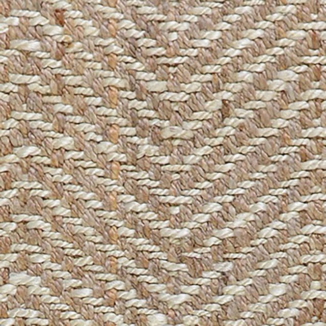 Herringbone White 8x10 Area Rug