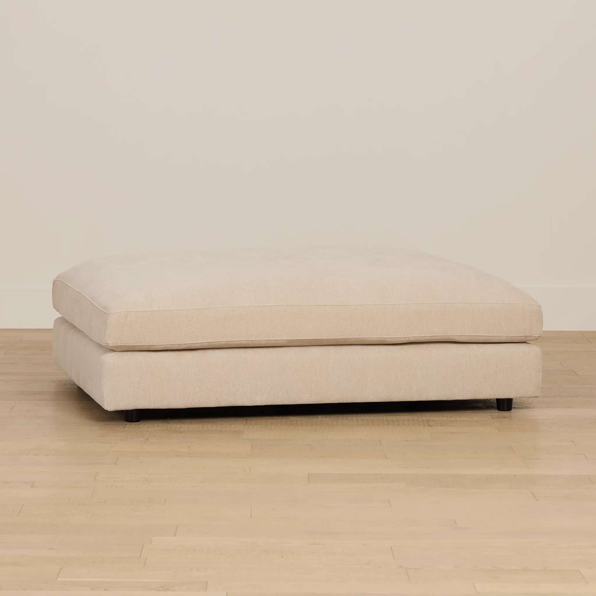 Lounge Light Beige Fabric Ottoman Lounge Light Beige Fabric Ottoman