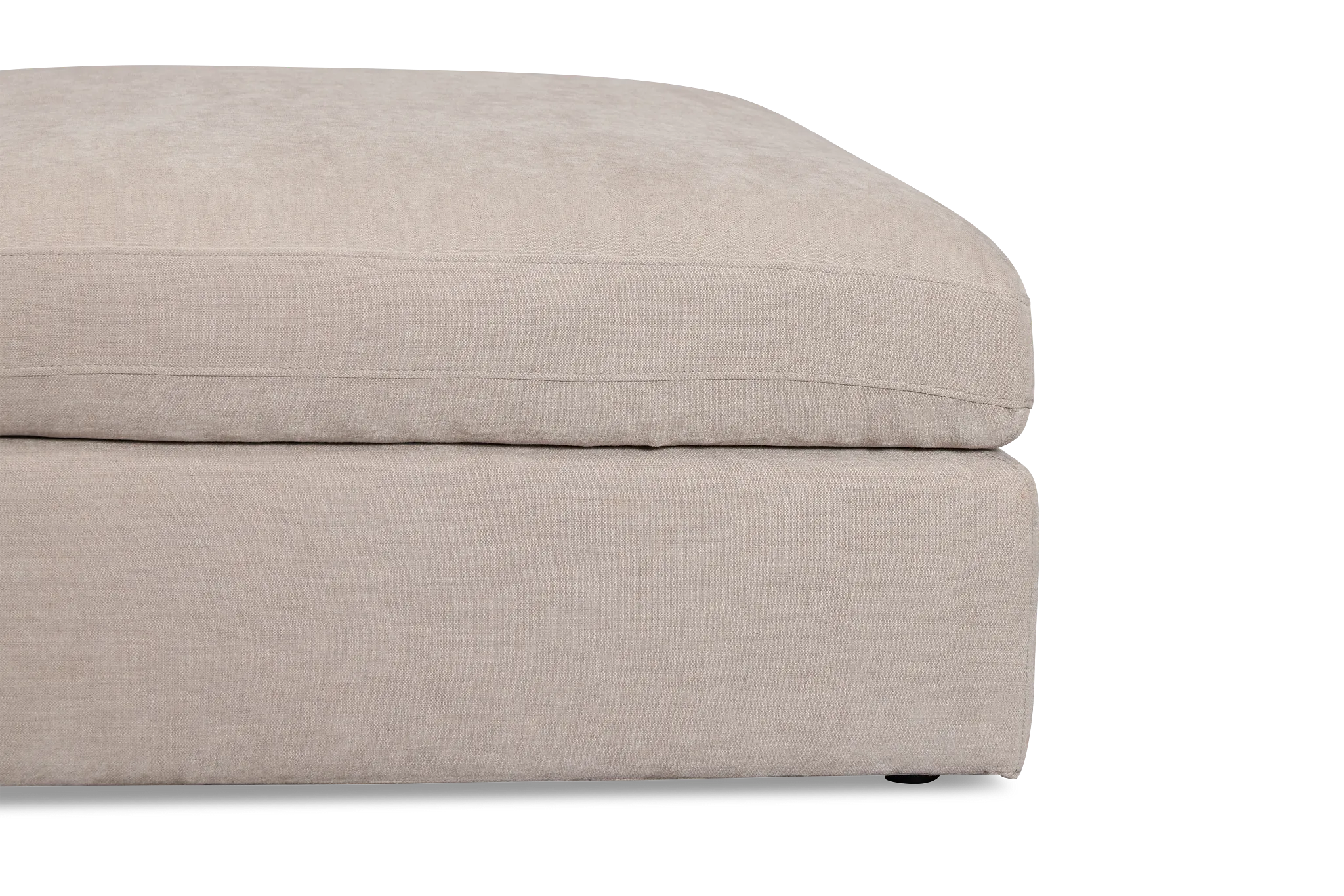Breeze Taupe Fabric Ottoman