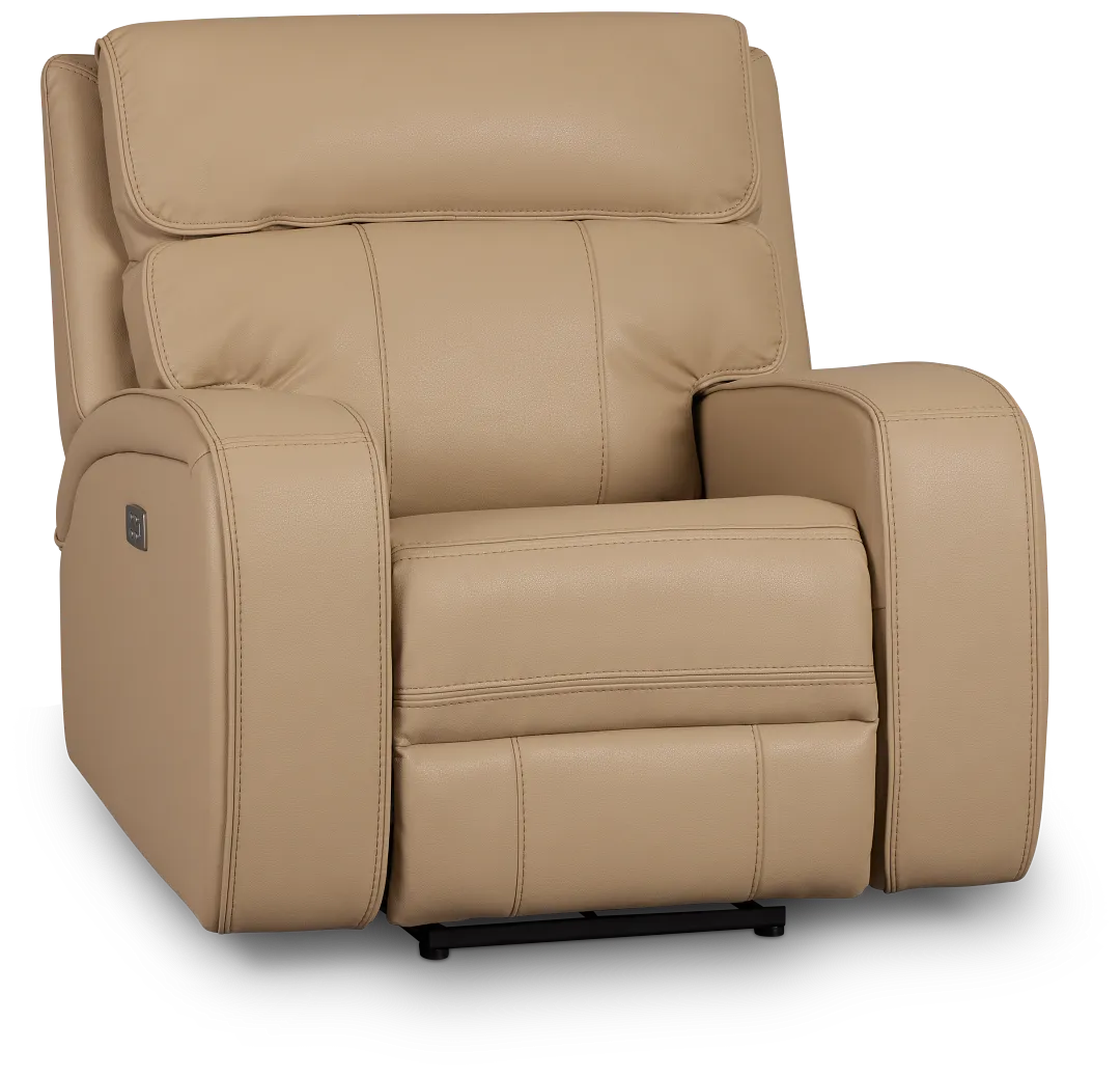 Rhett Taupe Micro Power Recliner