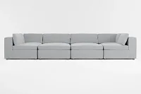 Destin Revenue Gray Fabric 8-piece Pit Sectional