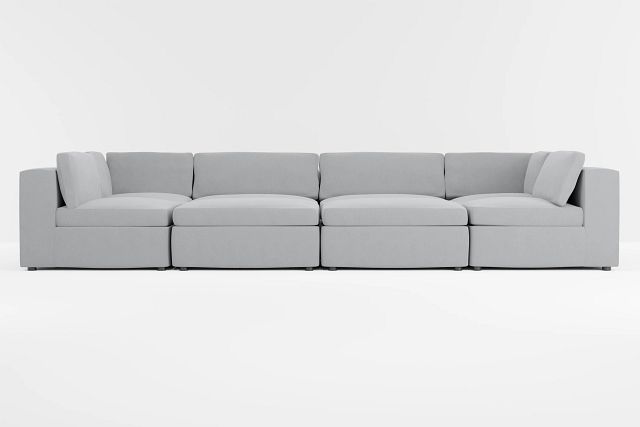 Destin Revenue Gray Fabric 8-piece Pit Sectional