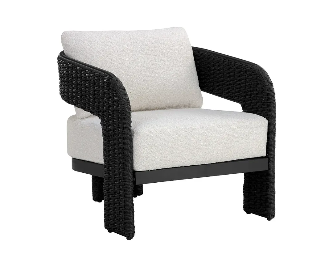 Anya Black Ivory Accent Chair