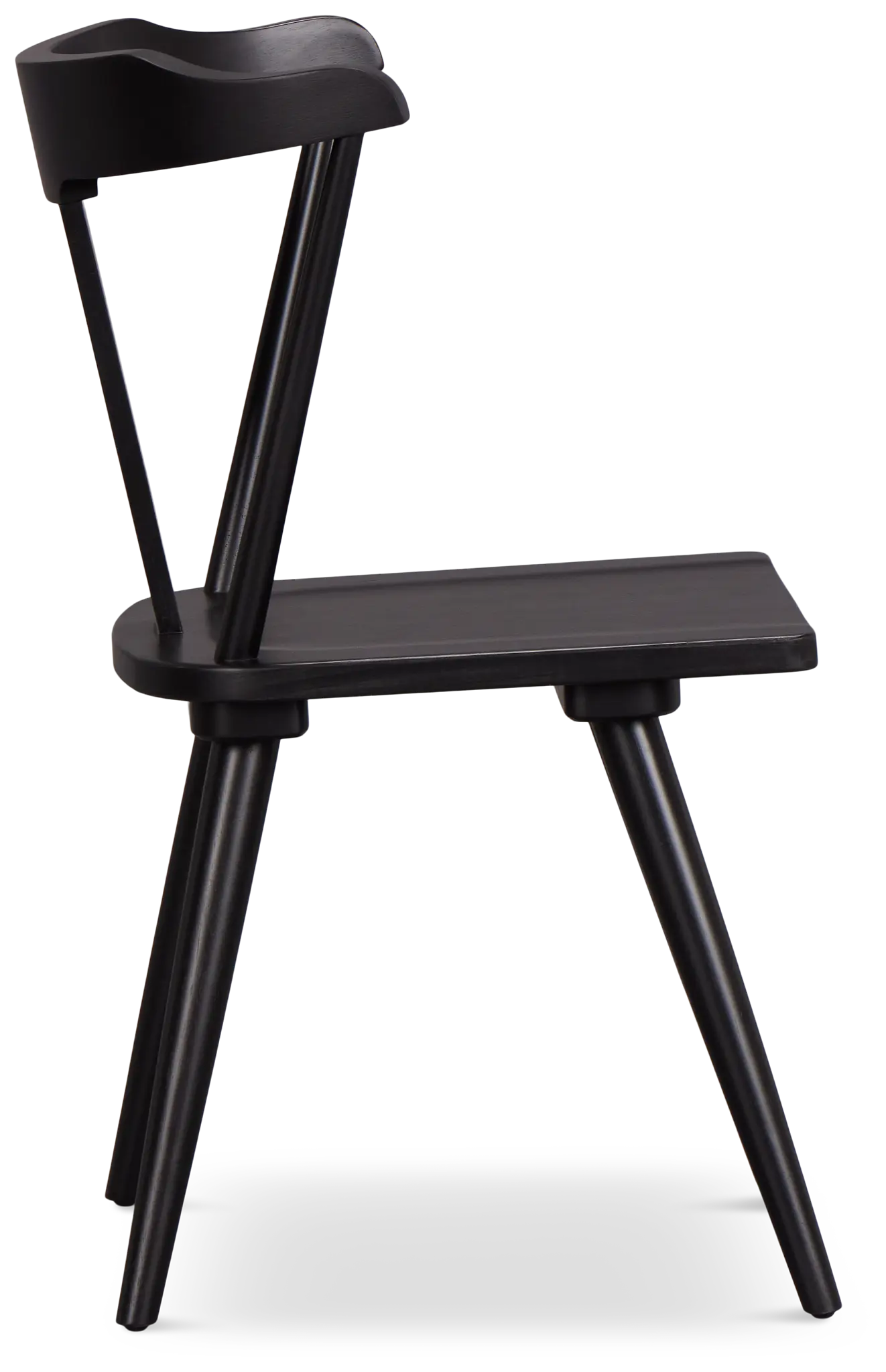 Denton Black Curved Wood Side Chair Denton Black Curved Wood Side Chair