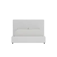 Grayton Suave White 44" Upholstered Platform Bed