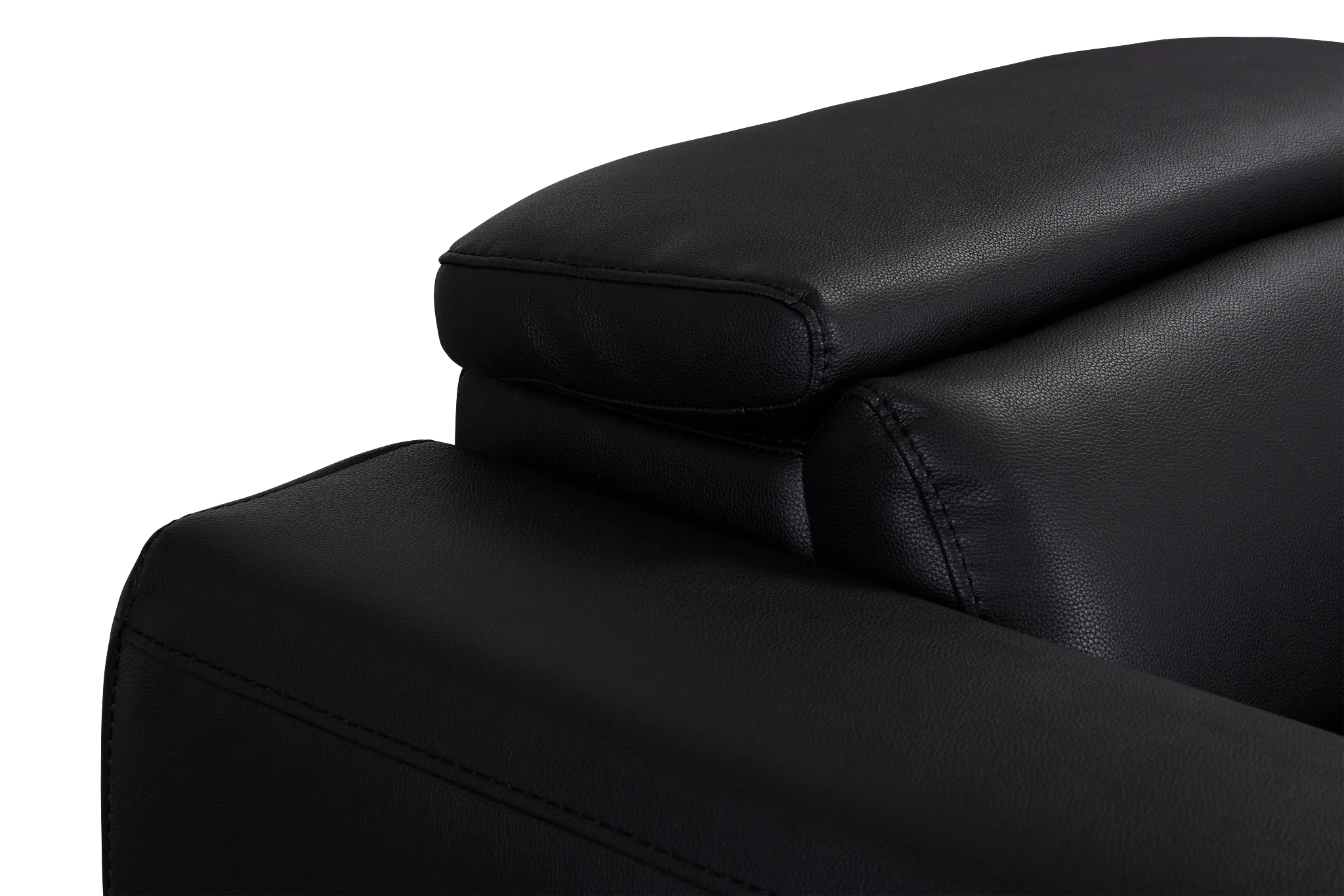 Lombardy Black Micro Medium Dual Power 2-arm Reclining Sectional