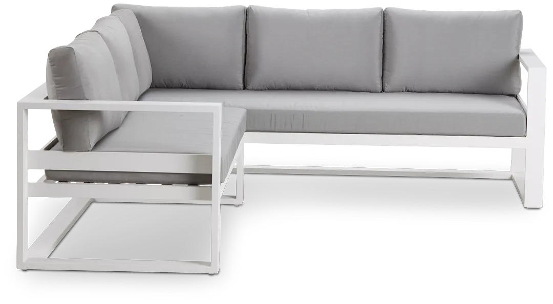 Lisbon Gray Aluminum Small Left Sectional