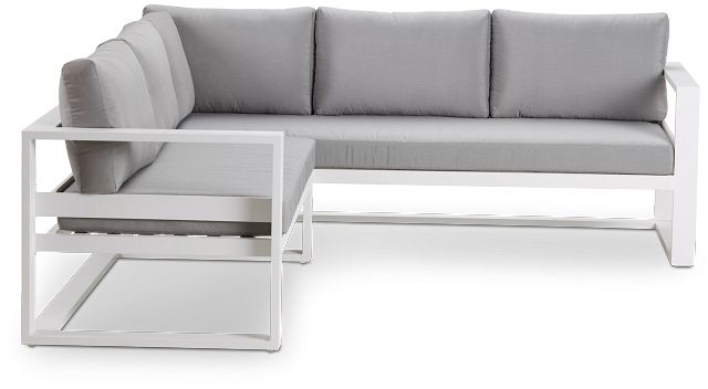 Lisbon Gray Aluminum Small Left Sectional