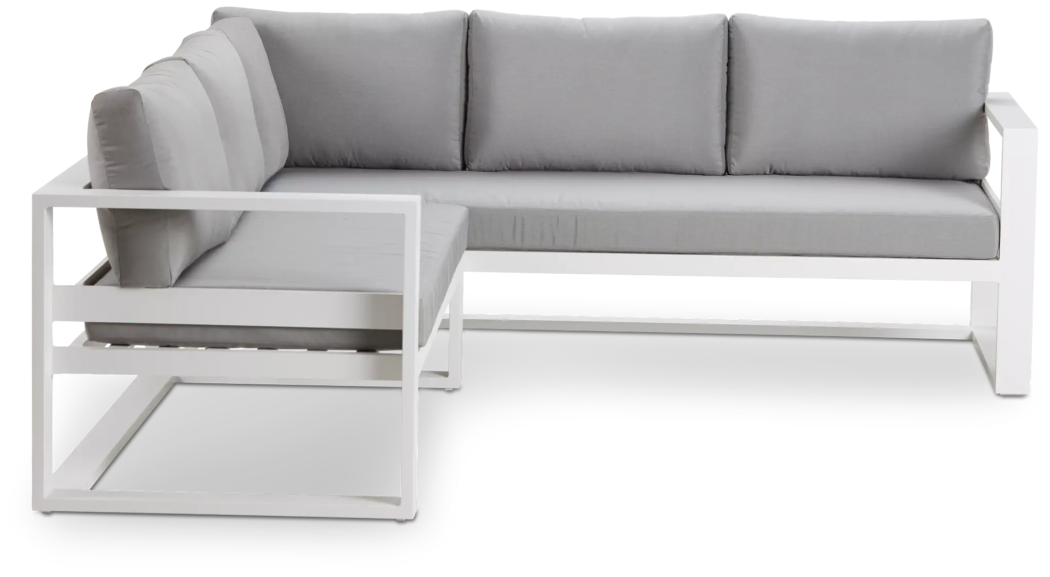 Lisbon Gray Aluminum Small Left Sectional Lisbon Gray Aluminum Small Left Sectional