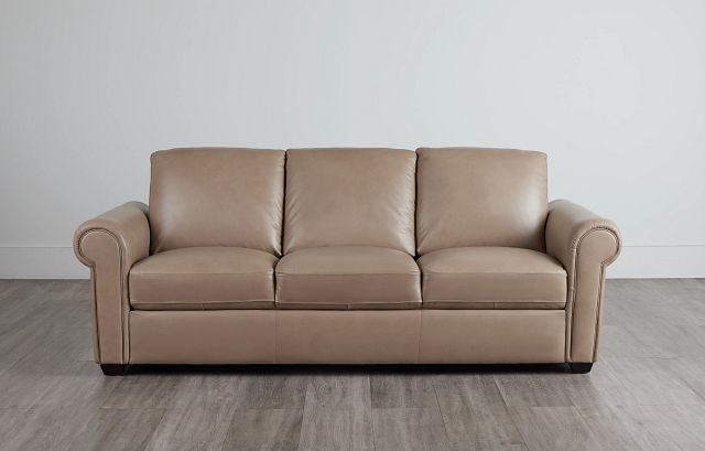 Lincoln Taupe Lthr/vinyl Sofa