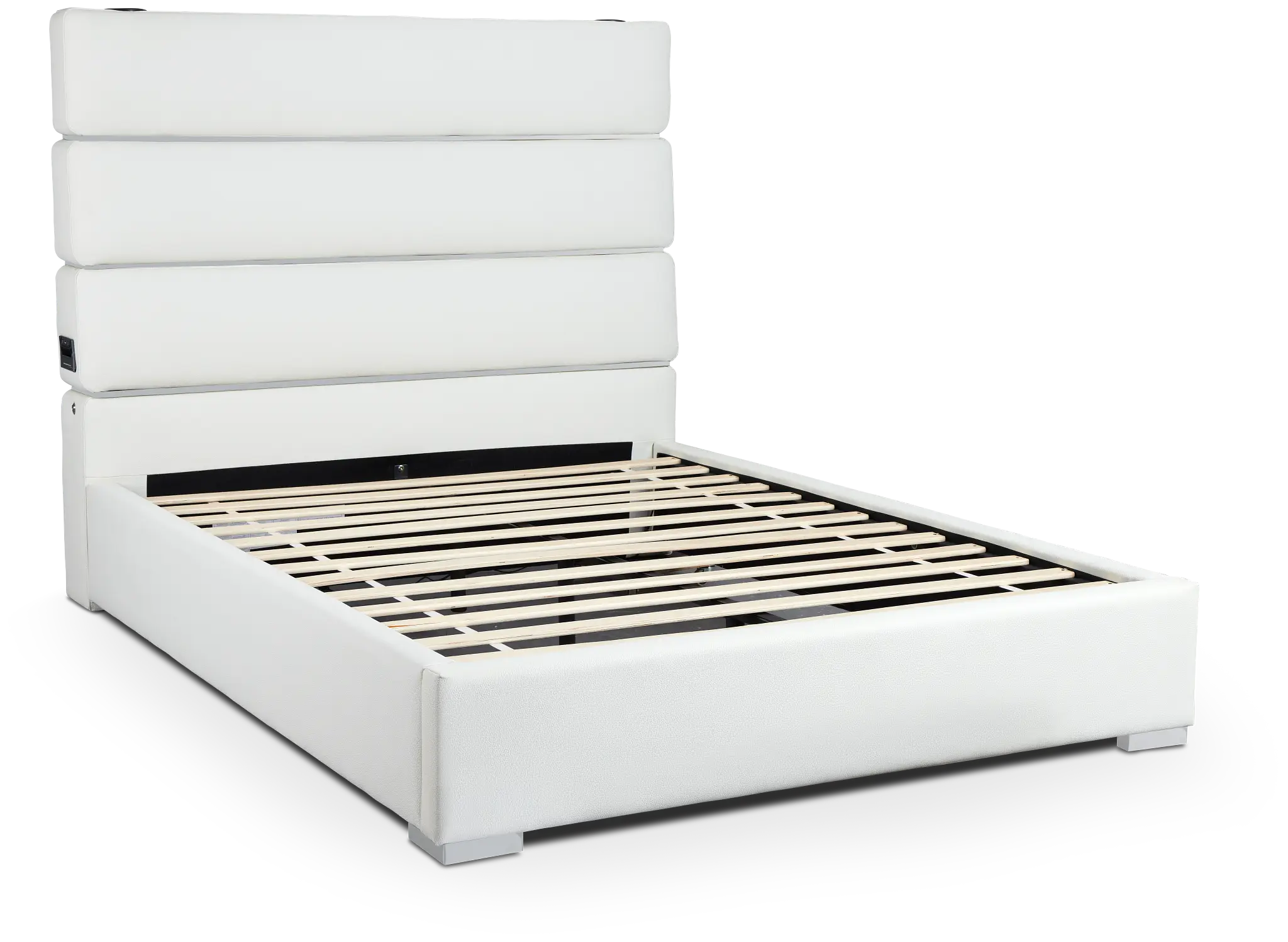 Miami White Uph Platform Bed Miami White Uph Platform Bed