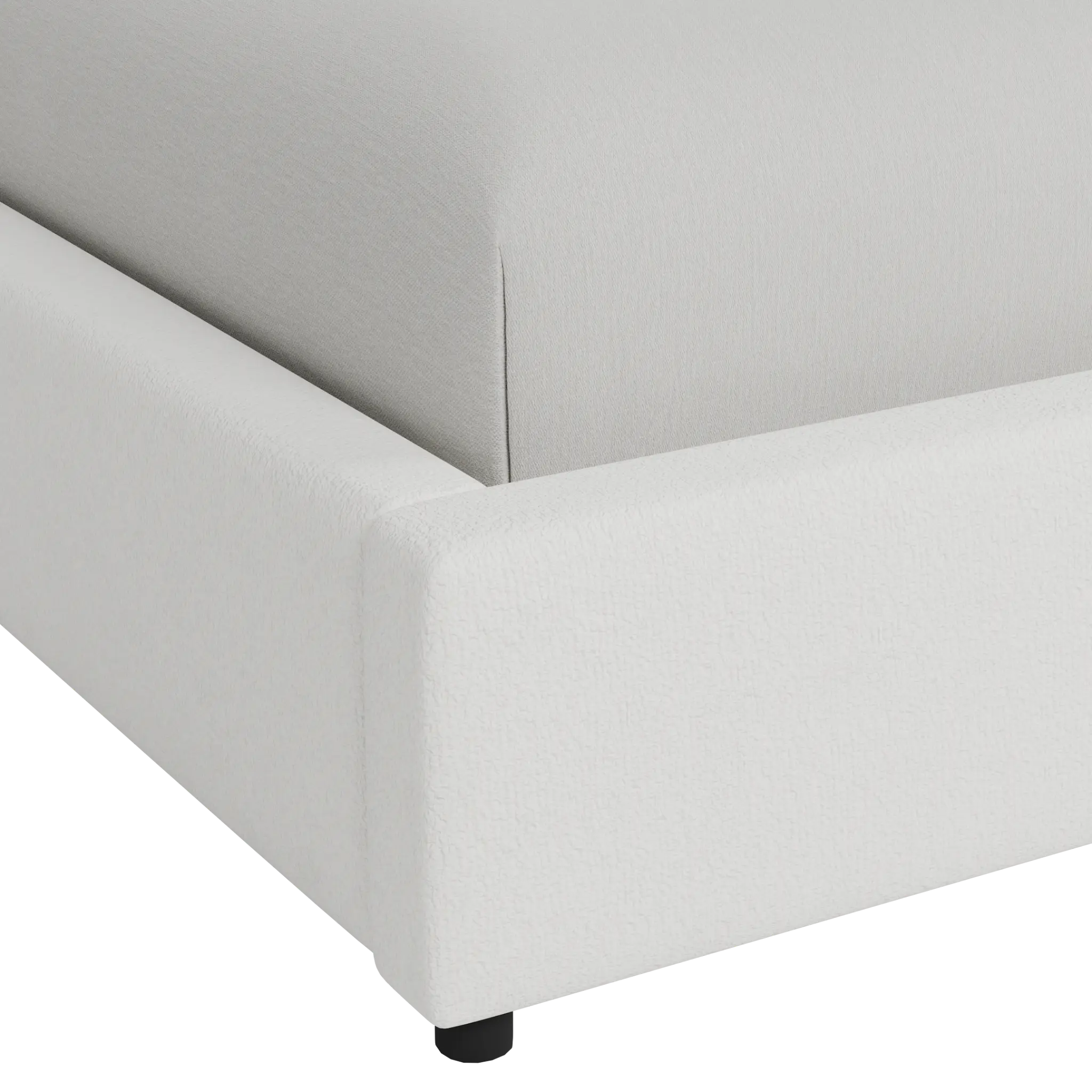 Grayton Sutton White 44" Upholstered Platform Bed Grayton Sutton White 44" Upholstered Platform Bed
