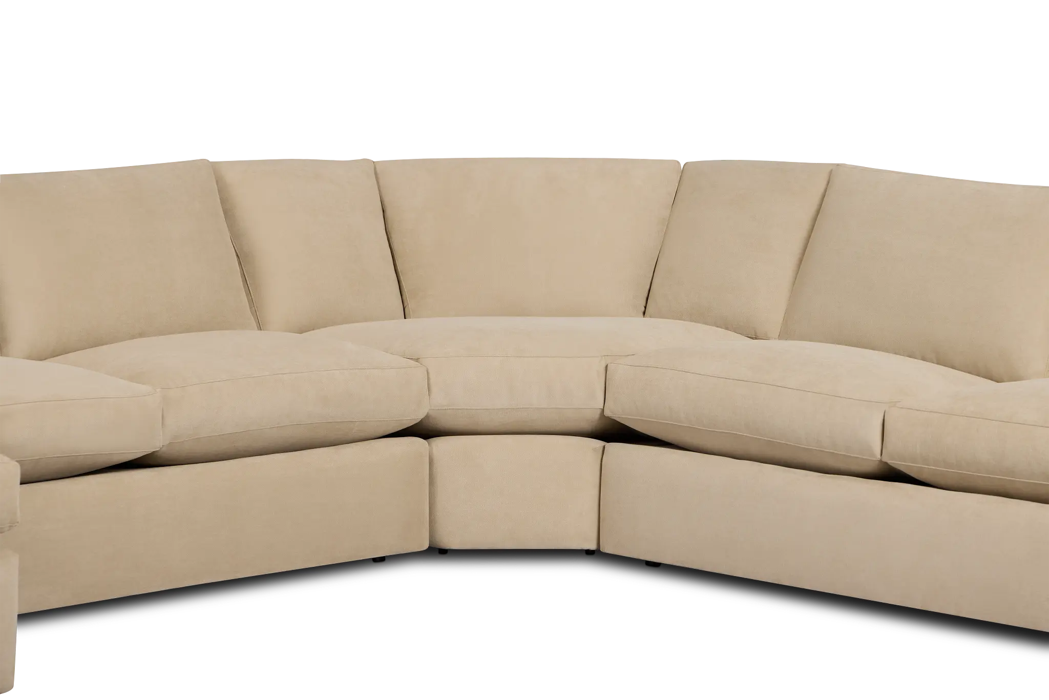 Hudson Beige Fabric Medium Left Chaise Wedge Sectional Hudson Beige Fabric Medium Left Chaise Wedge Sectional