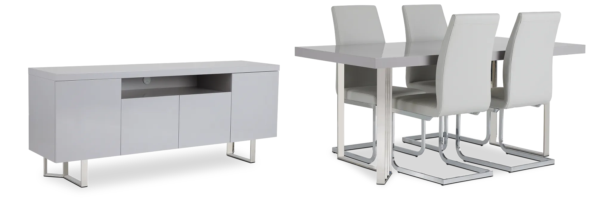 Axel Gray Rect Dining Room