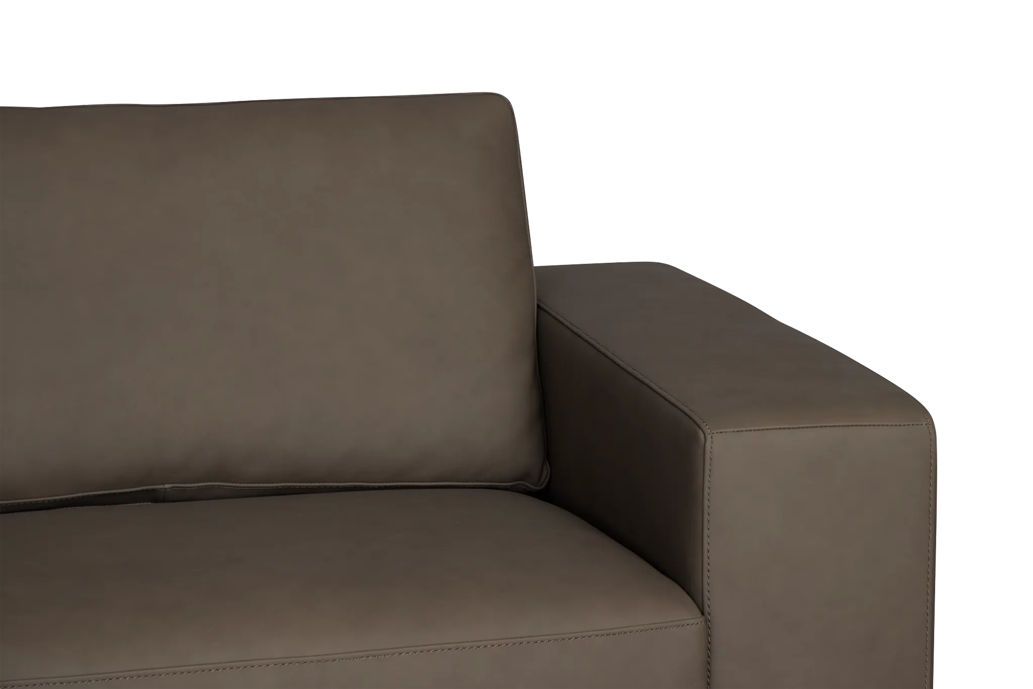 Kellan Dark Gray Leather Large Left Chaise Sectional