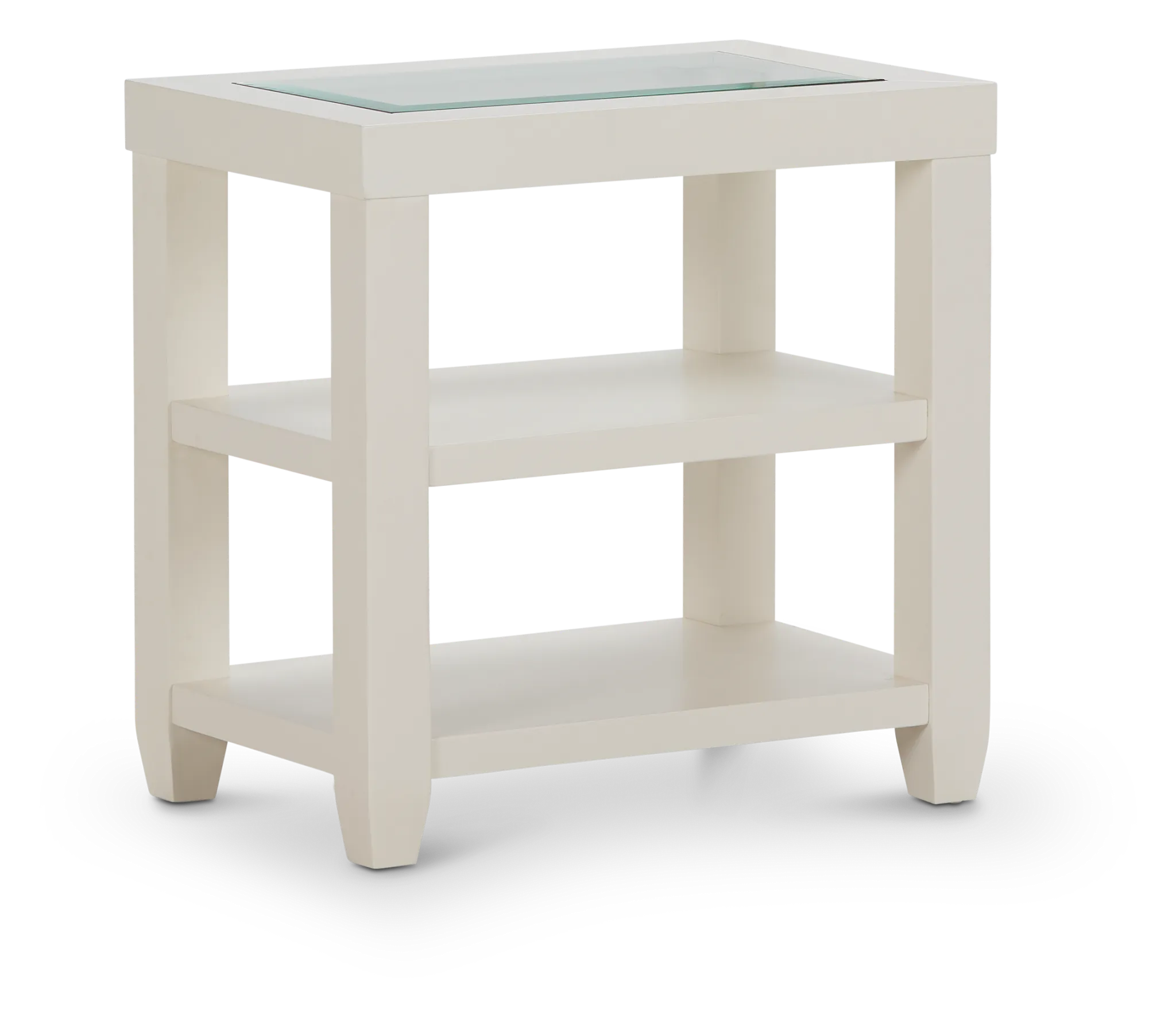 Hurley White Chairside Table