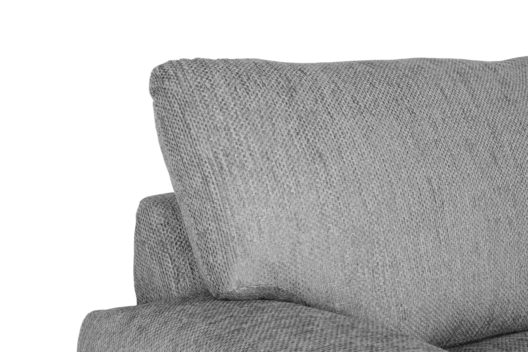 Alpha Light Gray Fabric Right Chaise Sectional