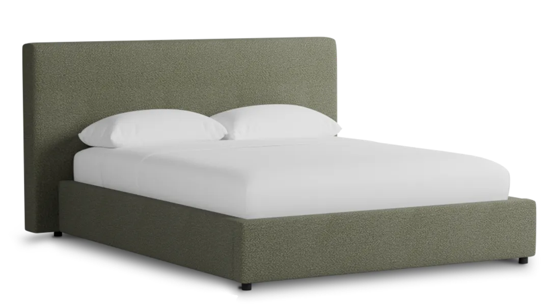 Grayton Sutton Green 44" Upholstered Platform Bed