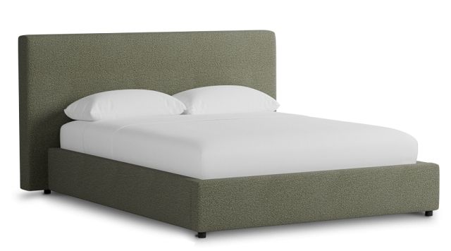 Grayton Sutton Green 44" Upholstered Platform Bed