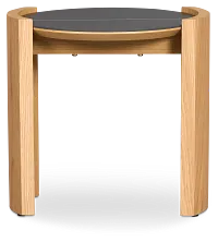 Nomad Light Tone Ceramic Round End Table