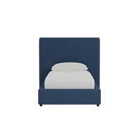 Grayton Revenue Dark Blue 54" Upholstered Platform Bed