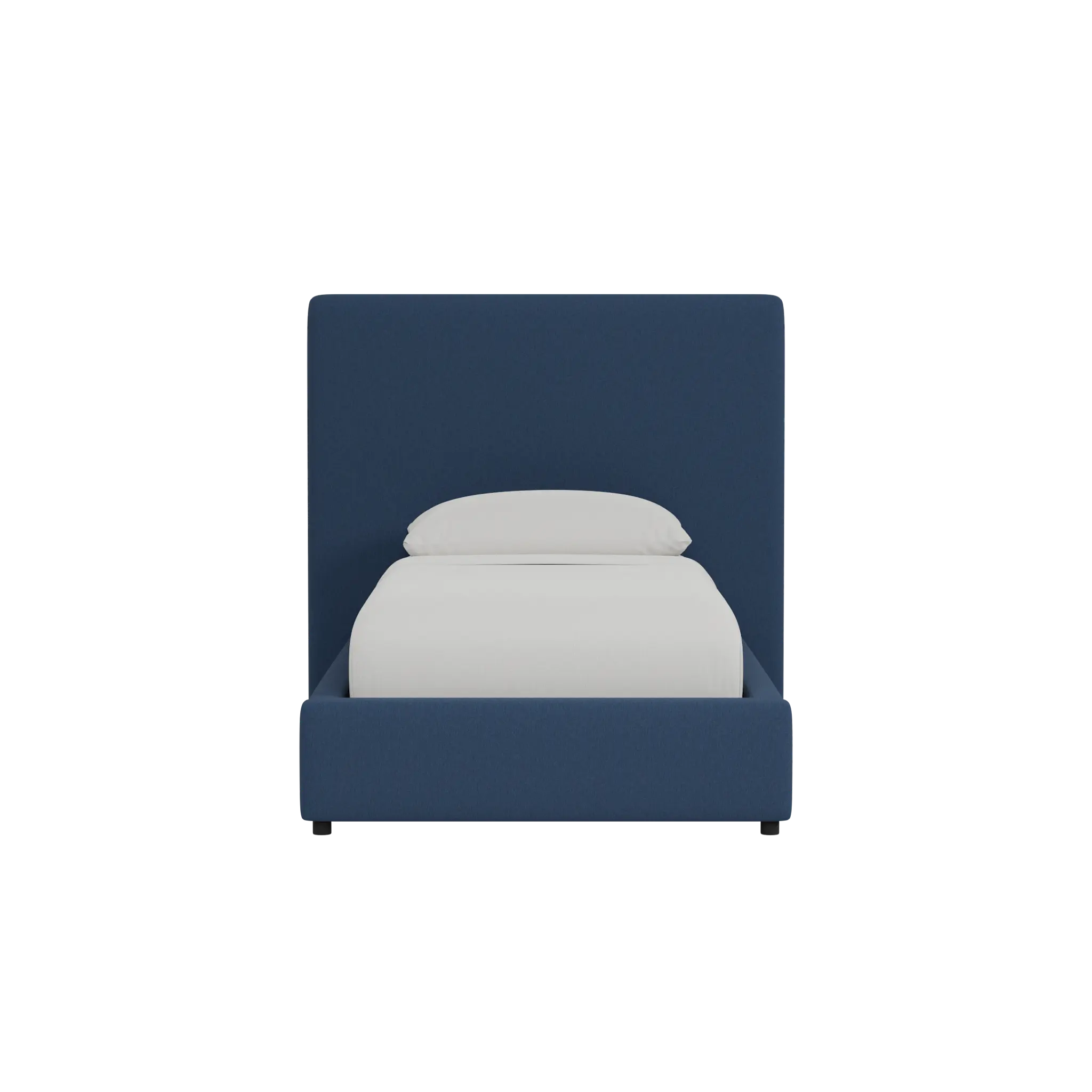 Grayton Revenue Dark Blue 54" Upholstered Platform Bed Grayton Revenue Dark Blue 54" Upholstered Platform Bed