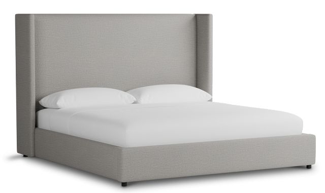 Captiva Maguire Gray 60" Upholstered Shelter Bed
