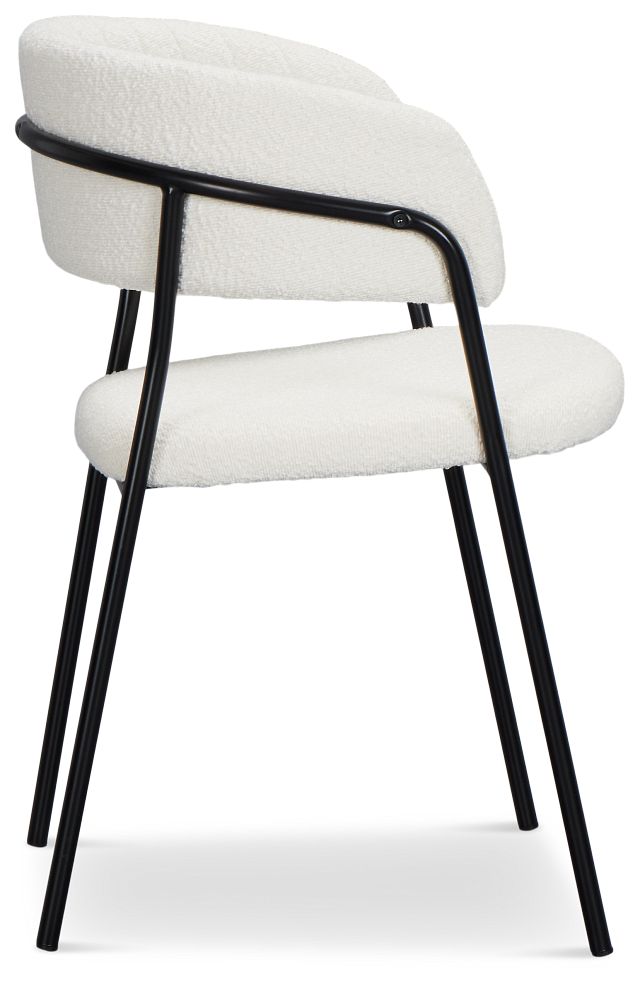 Fremont White Upholstered Arm Chair