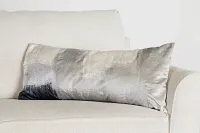 Langston Gray Velvet Lumbar Accent Pillow