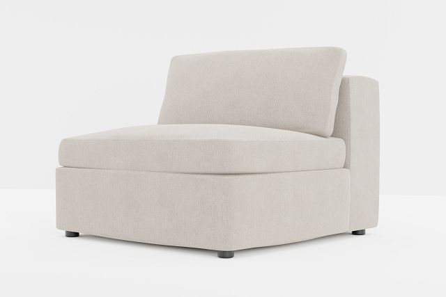 Destin Revenue Beige Fabric Armless Chair