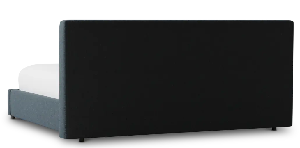 Gayton Elavation Dark Blue 44" Upholstered Platform Bed Gayton Elavation Dark Blue 44" Upholstered Platform Bed