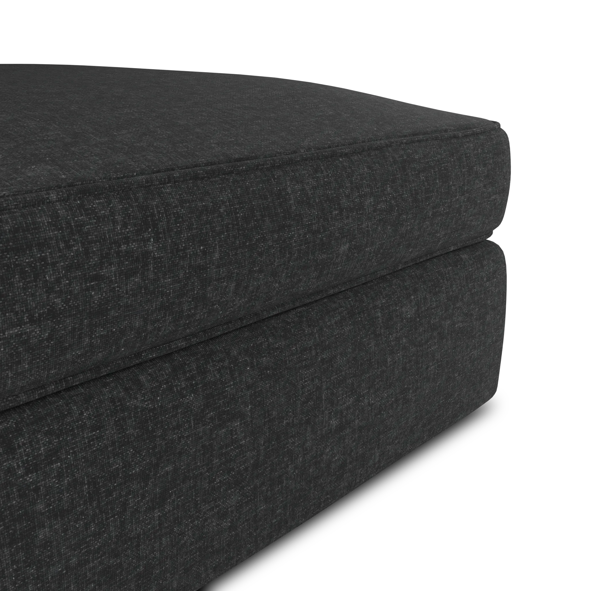 Siesta Delray Dark Gray Fabric Ottoman