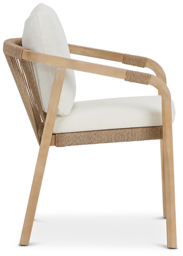 Lucia White Cushioned Arm Chair (1)