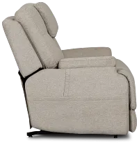 Zecliner Petite Light Gray Fabric Power Lift Recliner