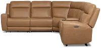 Colton Brown Micro Medium Dual Power 2-arm Reclining Sectional