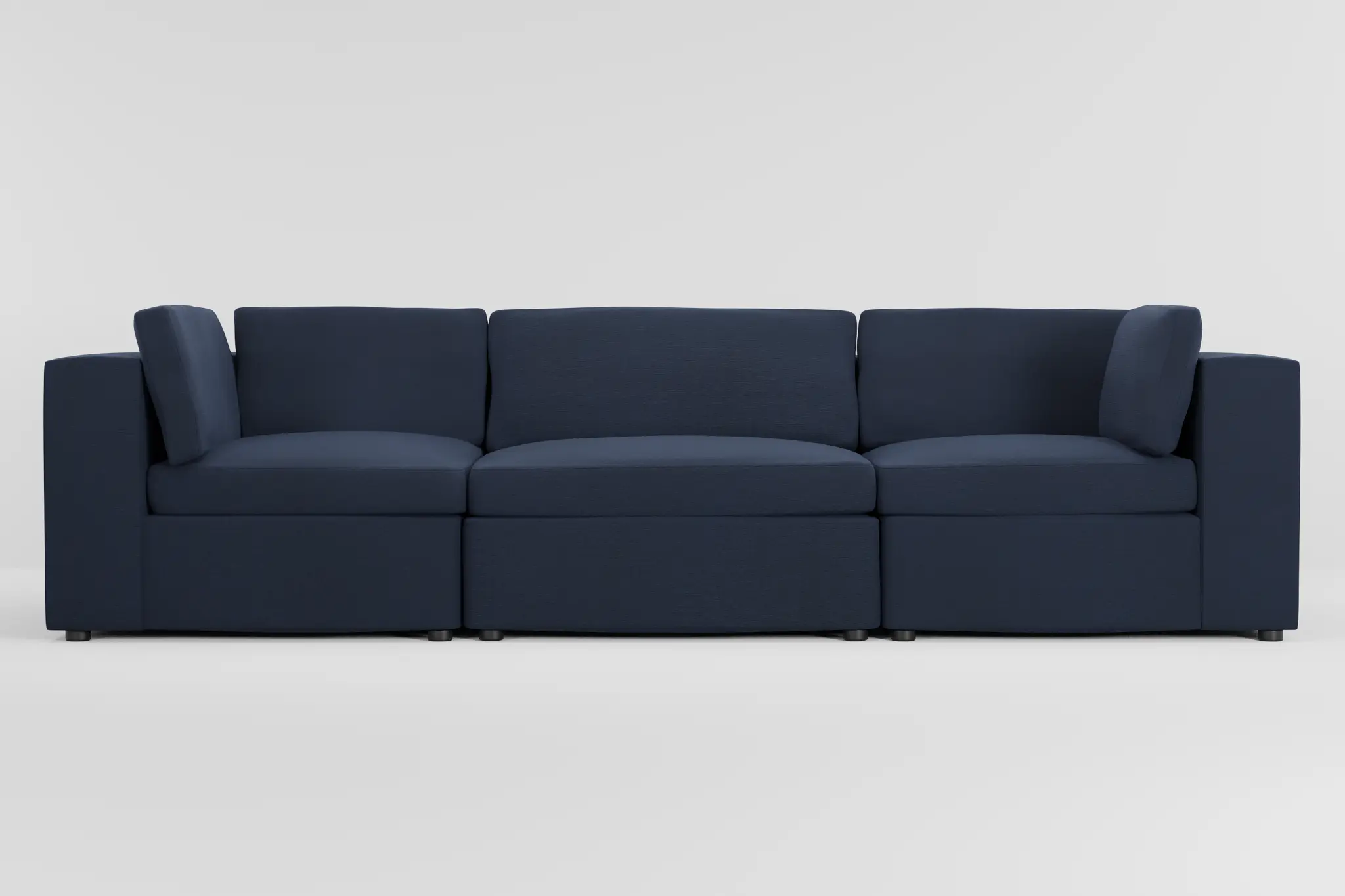 Destin Peyton Dark Blue Fabric 3-piece Modular Sofa Destin Peyton Dark Blue Fabric 3-piece Modular Sofa