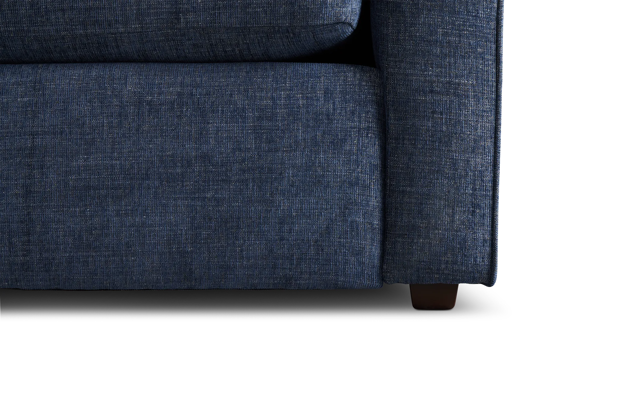 Davis Dark Blue Micro Left Bumper Sectional