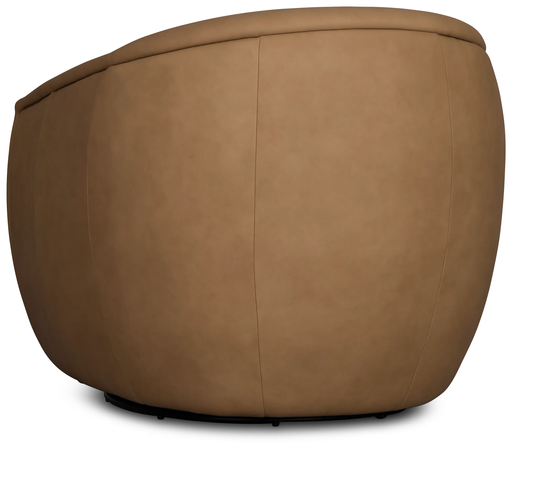 Kellan Light Brown Leather Swivel Chair