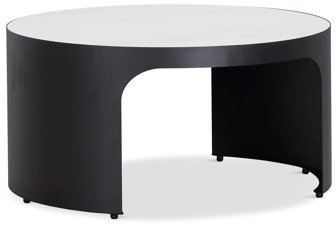 Abel White Round Coffee Table Abel White Round Coffee Table