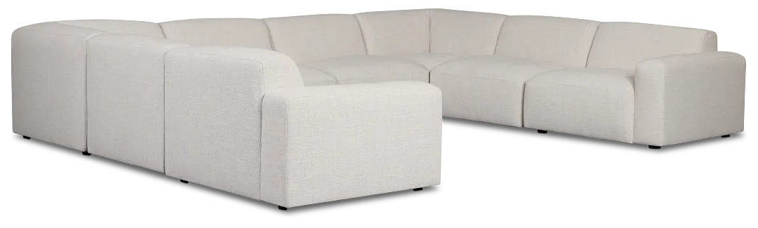 Baylor Light Beige Fabric 8-piece Modular Sectional