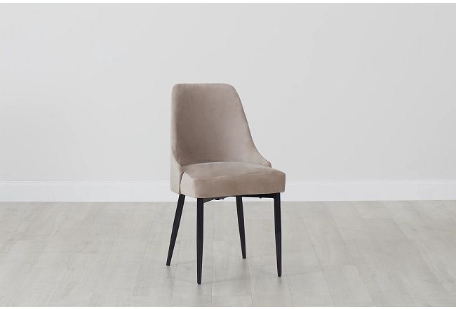 Violet Beige Upholstered Side Chair